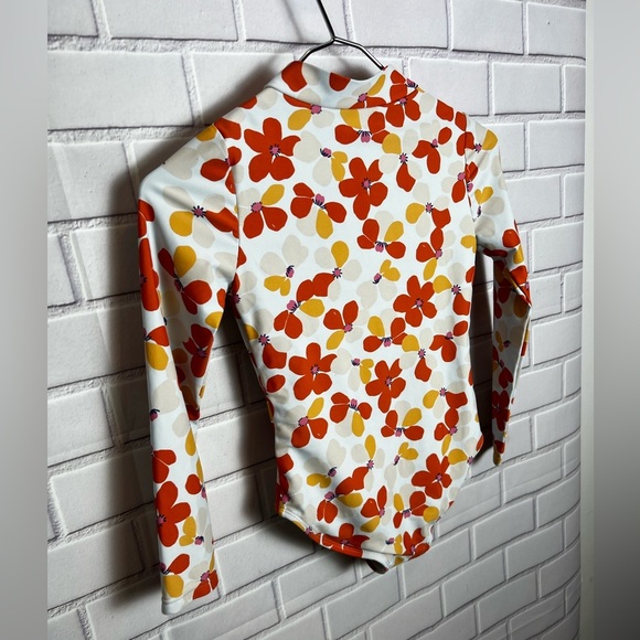 Carter's girls Swim Floral Rash Guard - Red and Yellow/size 8/8A - Picture 6 of 7